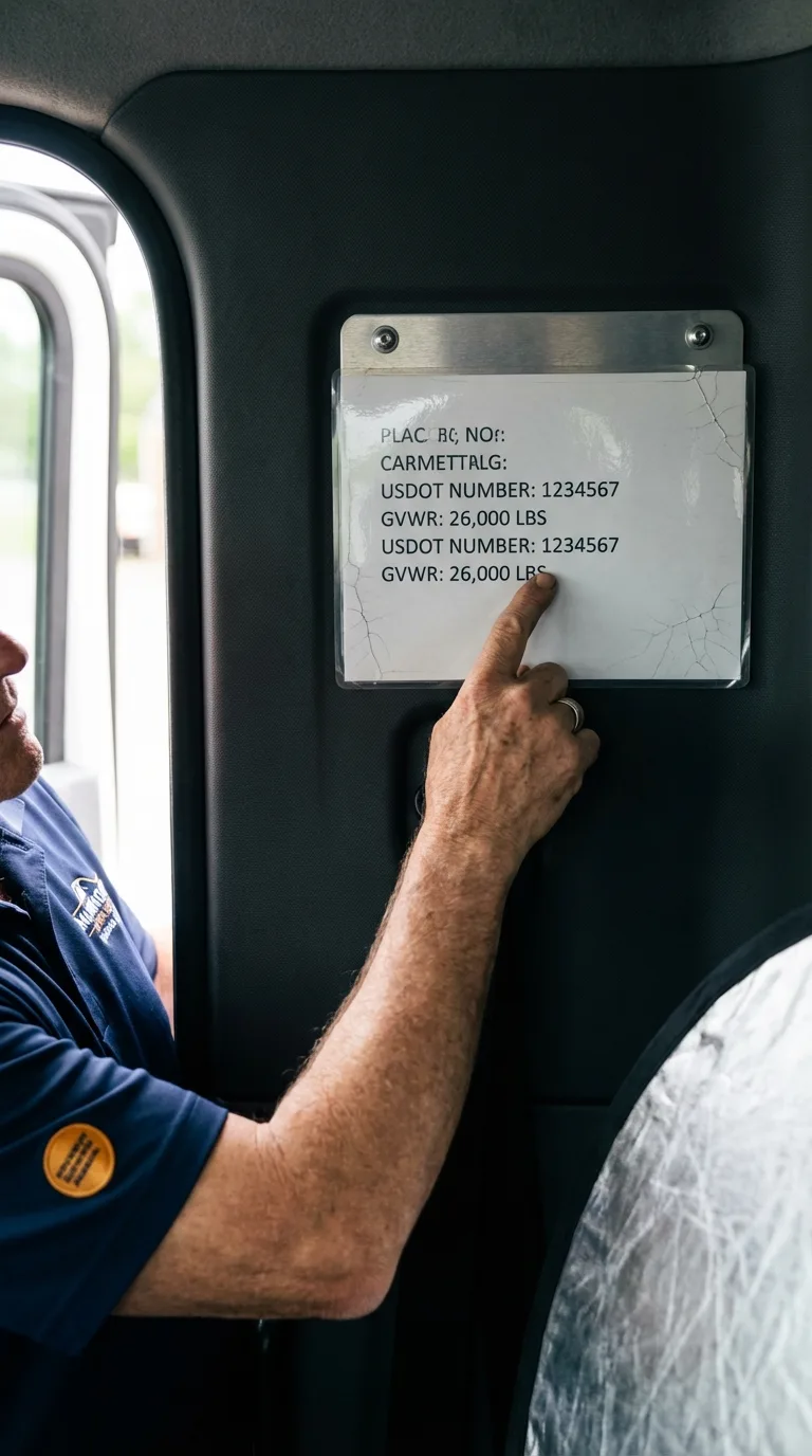 USDOT licensing placard verification in Dyersburg
